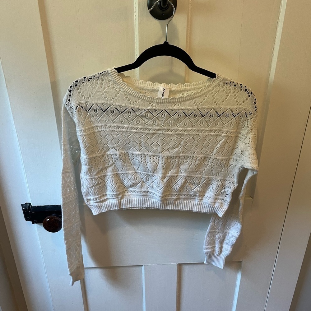 Abound Crochet Knit Crop Top Size XXS